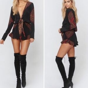 Stone Cold Fox Ziggy silk romper dress boho chic